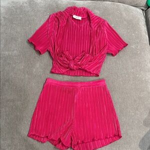 Women's Pink Two-Piece Set